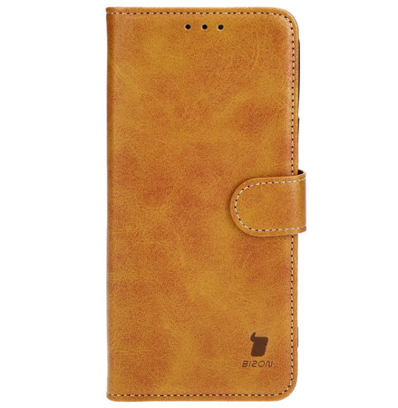 Etui z klapką Bizon Case Pocket do iPhone 13 Pro Max, brązowe