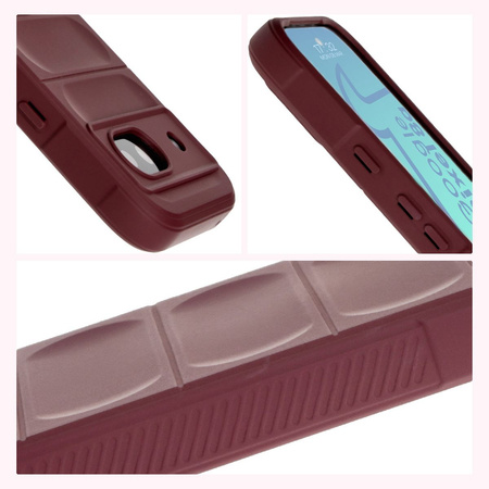 Pancerne etui Bizon Case Tur do Google Pixel 8a, burgundowe