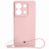 Etui Bizon Case Silicone Sq do Xiaomi Poco X6 / Xiaomi Redmi Note 13 Pro 5G, jasnoróżowe