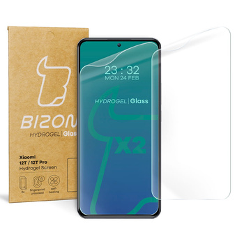 Folia hydrożelowa na ekran Bizon Glass Hydrogel dla Xiaomi 12T / 12T Pro, 2 sztuki
