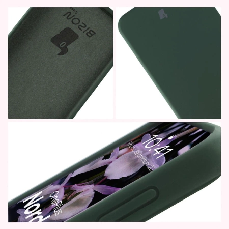 Silikonowe etui Bizon Soft Case do OnePlus Nord 5, ciemnozielone