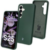 Silikonowe etui Bizon Soft Case do Galaxy S25, ciemnozielone