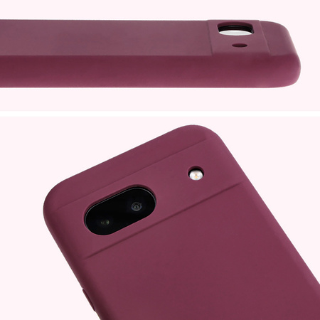 Silikonowe etui Bizon Soft Case do Google Pixel 8a, ciemnofioletowe