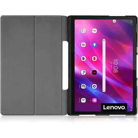 Etui Bizon Case Tab Croc do Lenovo Yoga Tab 11, ciemnozielone