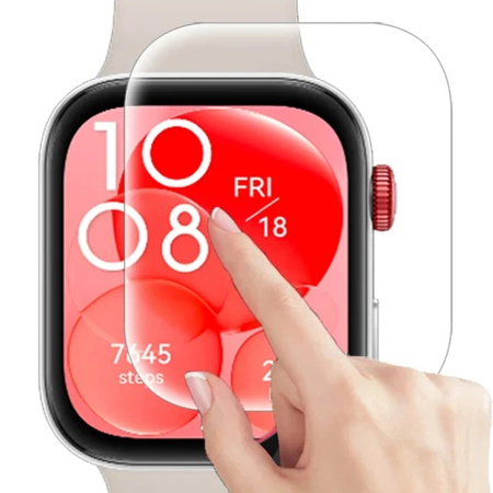Folia hydrożelowa na ekran Bizon Glass Watch Hydrogel Duo do Huawei Watch Fit 3, 2 sztuki