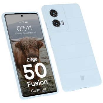 Pancerne etui Bizon Case Tur do Motorola Edge 50 Fusion, jasnoniebieskie