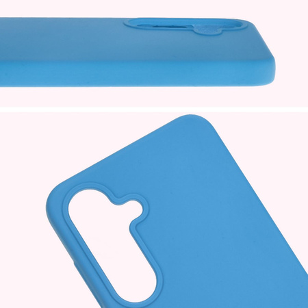 Silikonowe etui Bizon Soft Case do Galaxy S25, ciemnoniebieskie