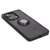 Etui z uchwytem na palec Bizon Case Hybrid Ring do Xiaomi Redmi Note 13 4G, przydymione z czarną ramką