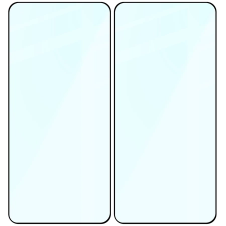 Szkło hartowane Bizon Glass Edge Duo do Galaxy S25 Plus / S24 Plus, czarna ramka, 2 sztuki