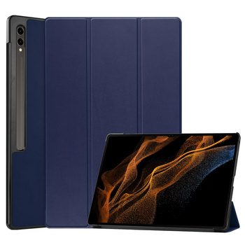 Etui Bizon Case Tab Croc do Galaxy Tab S10 Ultra / S9 Ultra, granatowe