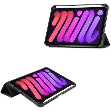 Etui Bizon Case Tab Lizard do Apple iPad Mini (A17 Pro) 2024 / iPad Mini 6 2021, czarne