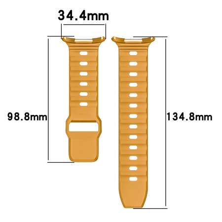 Silikonowy pasek Bizon Strap Watch Silicone G do Galaxy Watch Ultra 2 / 1, żółty