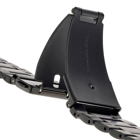 Pasek ze stali nierdzewnej Bizon Strap Watch Aura do Google Pixel Watch 4 / 3 / 2 / 1 41 mm, czarny