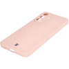 Silikonowe etui z pierścieniem magnetycznym Bizon Case Silicone Magnetic Sq do Galaxy A56 5G, jasnoróżowe