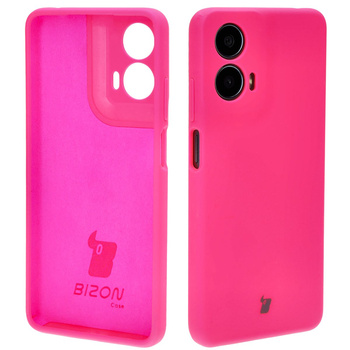 Silikonowe etui Bizon Soft Case do Motorola Moto G24 / G24 Power, neonowo-różowe