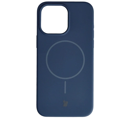 Silikonowe etui z pierścieniem magnetycznym Bizon Soft Case Magnetic do iPhone 14 Pro Max, granatowe