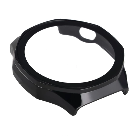 Etui ze szkłem do zegarka Bizon Case+Glass Watch do Huawei Watch GT6 Pro 46 mm, czarne