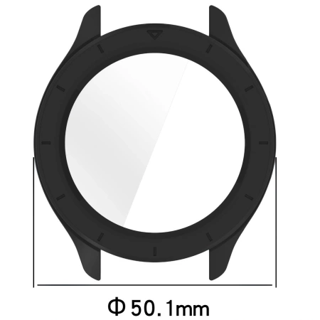 Etui ze szkłem do zegarka Bizon Case+Glass Watch do Xiaomi Watch S4, czarne