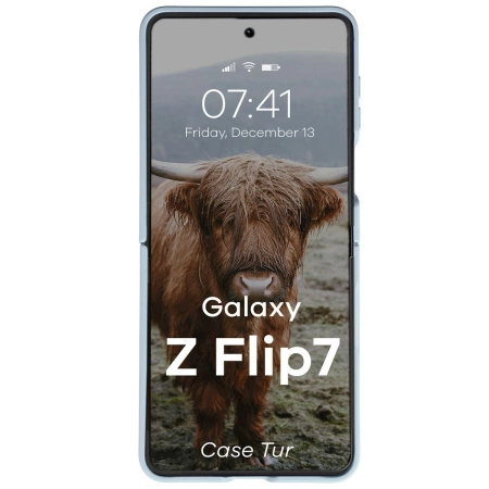 Pancerne etui Bizon Case Tur do Galaxy Z Flip7, błękitne