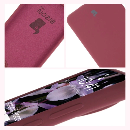 Silikonowe etui Bizon Soft Case do Xiaomi POCO F7 Ultra, ciemnofioletowe