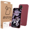 Silikonowe etui Bizon Soft Case do Xiaomi POCO F7, ciemnofioletowe