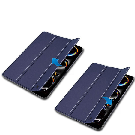 Etui Bizon Case Tab Croc do iPad Pro 13" 2025 / 2024, granatowe