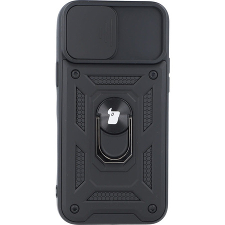 Etui Bizon Case CamShield Ring do iPhone 13 Pro Max, czarne