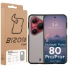 Etui Bizon Case Angelo do Huawei Pura 80 Pro / Pro Plus, przydymione z czarną ramką