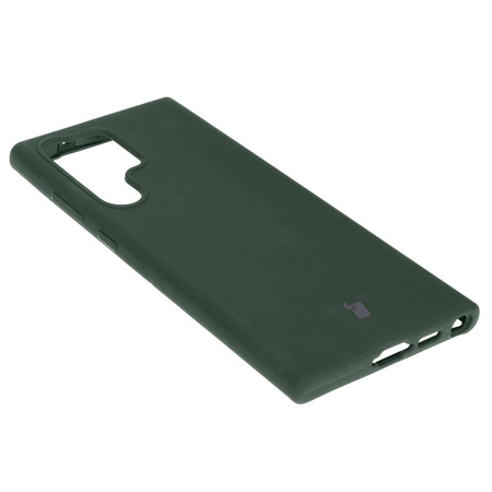 Silikonowe etui Bizon Soft Case do Galaxy S23 Ultra, ciemnozielone