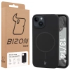 Silikonowe etui z pierścieniem magnetycznym Bizon Soft Case Magnetic do iPhone 14/13, czarne