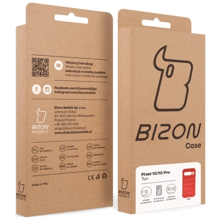 Pancerne etui Bizon Case Tur do Google Pixel 10 / 10 Pro, czerwone