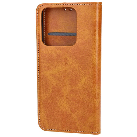 Etui z klapką Bizon Case Pocket do Xiaomi 14, brązowe