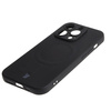 Etui silikonowe z pierścieniem magnetycznym Bizon Case Silicone Magnetic do iPhone 14 Pro, czarne