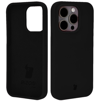 Etui silikonowe do iPhone 15 Pro Bizon Soft Case, czarne