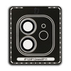 Szkło na aparat z aplikatorem Bizon Glass Snap Lens do iPhone 12 / 12 Mini / 11, 1 zestaw, srebrna ramka