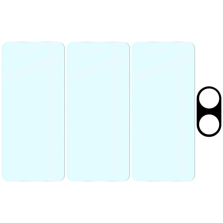3x Szkło hartowane + szybka na aparat Bizon Glass Clear 2 Pack do Xiaomi POCO X7 Pro