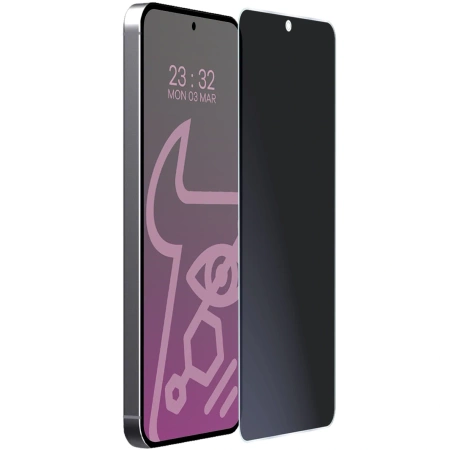 Prywatyzujące szkło hybrydowe Bizon Glass Mule Shadow do Galaxy S25, matowe