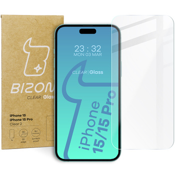 Szkło hartowane Bizon Glass Clear 2 do iPhone 15 / 15 Pro