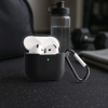 Silikonowe etui z karabińczykiem Bizon Case Headphone Silicone do AirPods 4, czarne