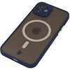 Etui Bizon Case Hybrid MagSafe do Apple iPhone 12, granatowe