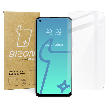 Szkło hartowane Bizon Glass Clear do Oppo Reno 4 Lite / Oppo Reno 5 / Realme 8 / Realme 8 Pro