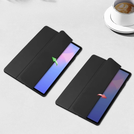 Etui z klapką Bizon Case Tab Clear Matt do Galaxy Tab S10 FE Plus, czarne