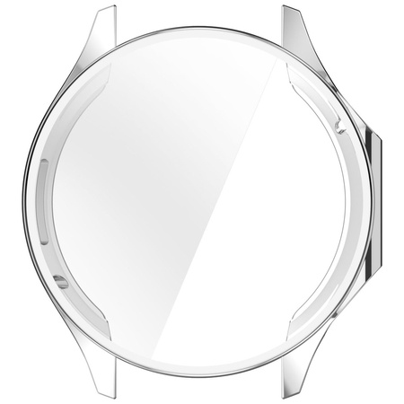 Etui z osłoną ekranu Bizon Case Watch Felipe do OnePlus Watch 3 / Oppo Watch X2, srebrne