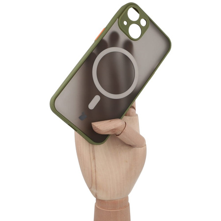 Etui Bizon Case Hybrid MagSafe do Apple iPhone 14, jasnozielone