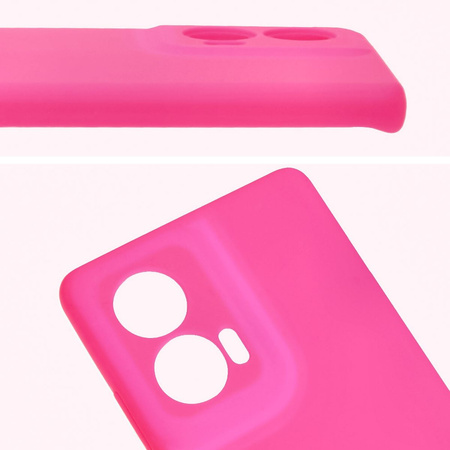Silikonowe etui Bizon Soft Case do Motorola Edge 50 Fusion, neonowo-różowe