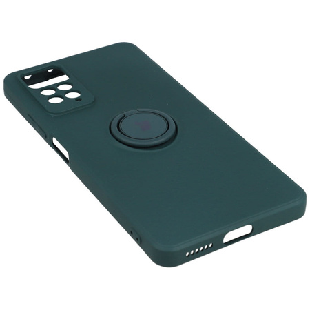 Etui Bizon Case Silicone Ring do Xiaomi Redmi Note 11 Pro/Pro 5G, ciemnozielone