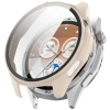 Etui ze szkłem do zegarka Bizon Case+Glass Watch do Huawei Watch GT6 46 mm, beżowe