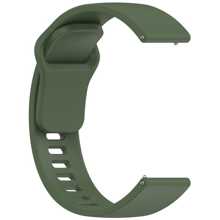 Pasek silikonowy do smartwatcha, Bizon Strap Watch Silicone Pro H, Quick Release 22 mm, ciemnozielony