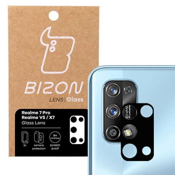 Szkło na aparat Bizon Glass Silk Lens dla Realme 7 Pro, 2 sztuki