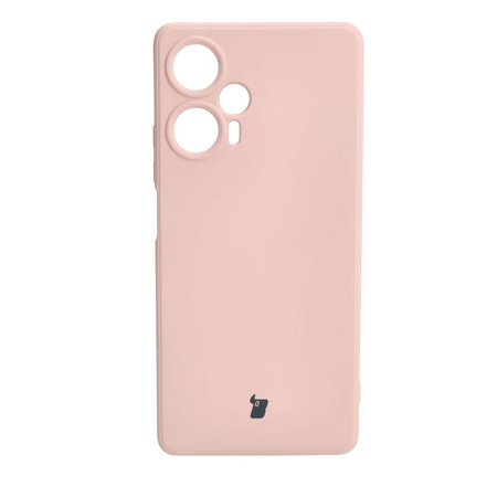 Etui Bizon Case Silicone Sq do Xiaomi Poco F5, jasnoróżowe